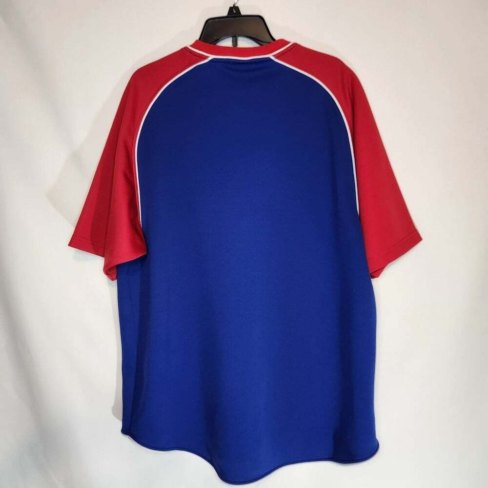 Texas Rangers True Fan XL Blue and Red Mens Jersey With Embroidered Front - Picture 2 of 9